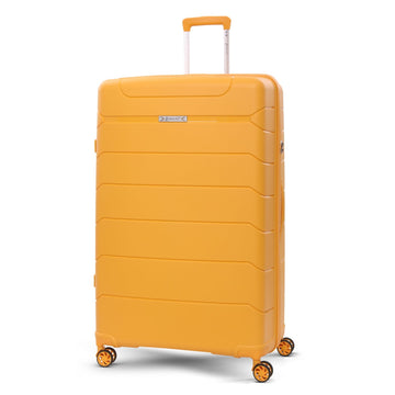 Aerolite 32” XL 144L Polypropylene (PP) Checked Luggage – Lightweight Extra Large Hard Shell Suitcase with 4 Spinner Wheels, TSA Lock & Waterproof Pocket – Mango